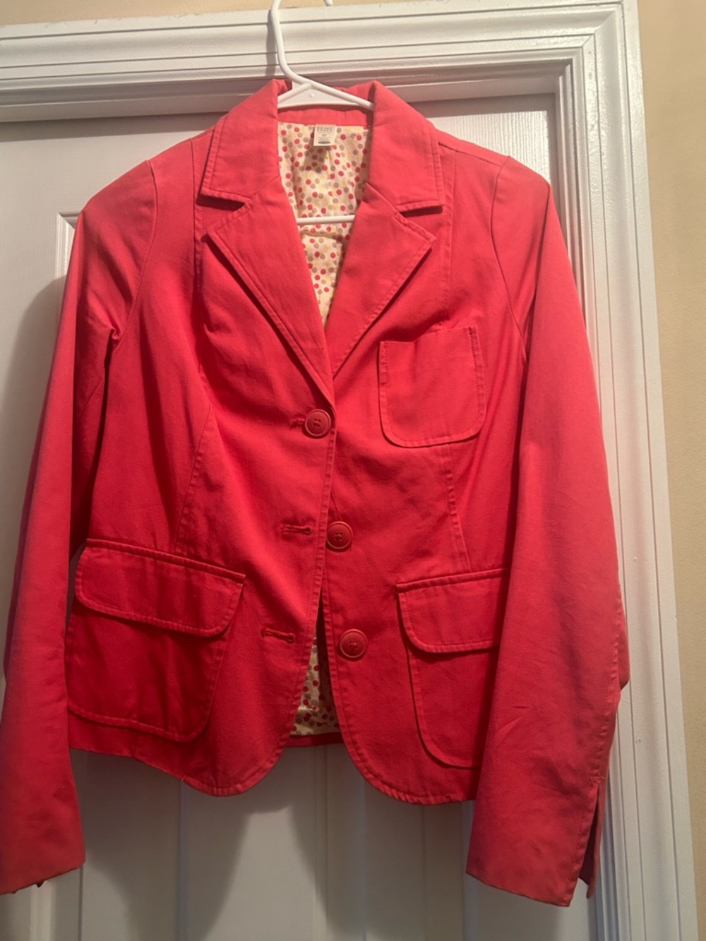 Old Navy Coral-Pink Single-Breasted Blazer